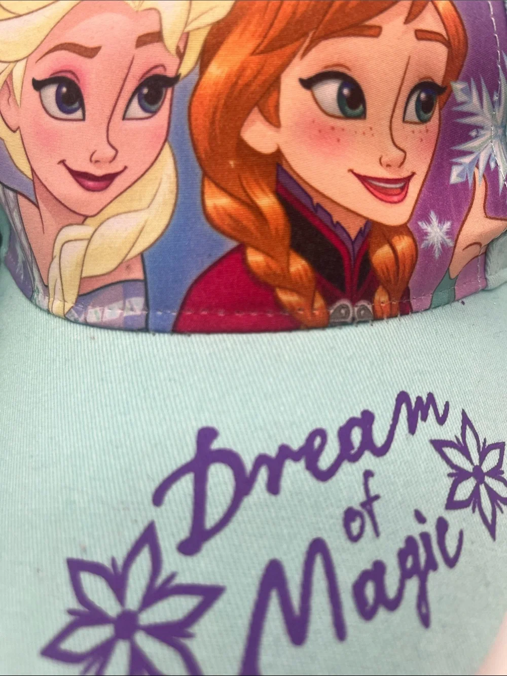 2X Disney Girls' Frozen Baseball Cap Princess Elsa and Anna Curved